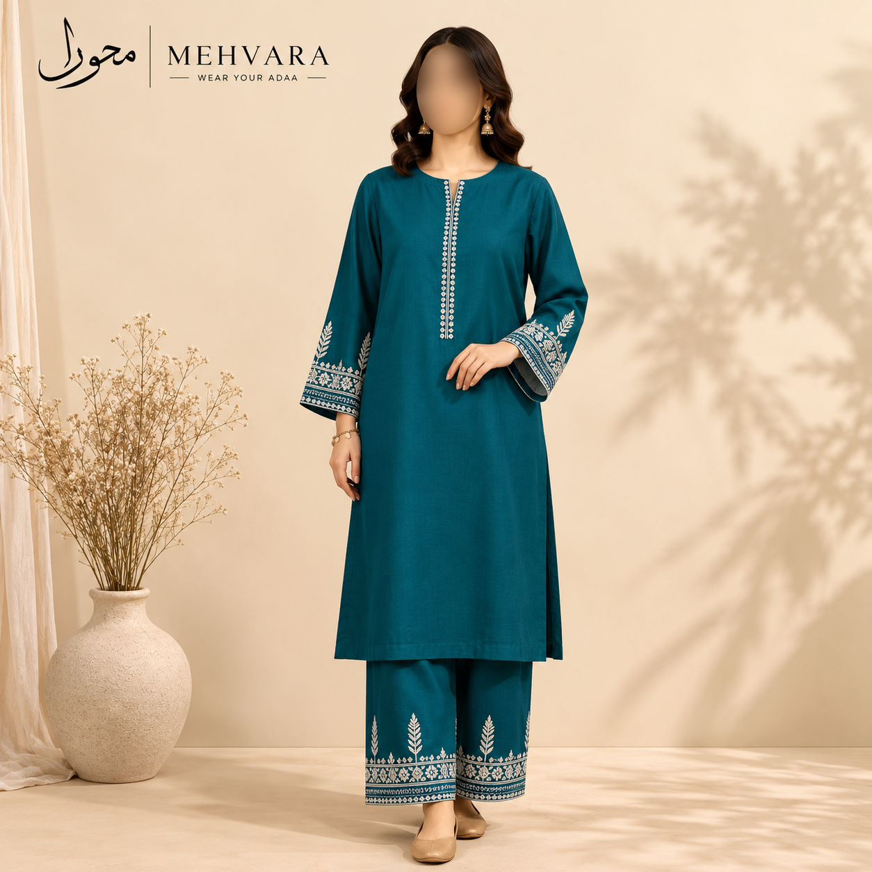 Azure Royale – 2 Piece Embroidered Unstitched Lawn Suit