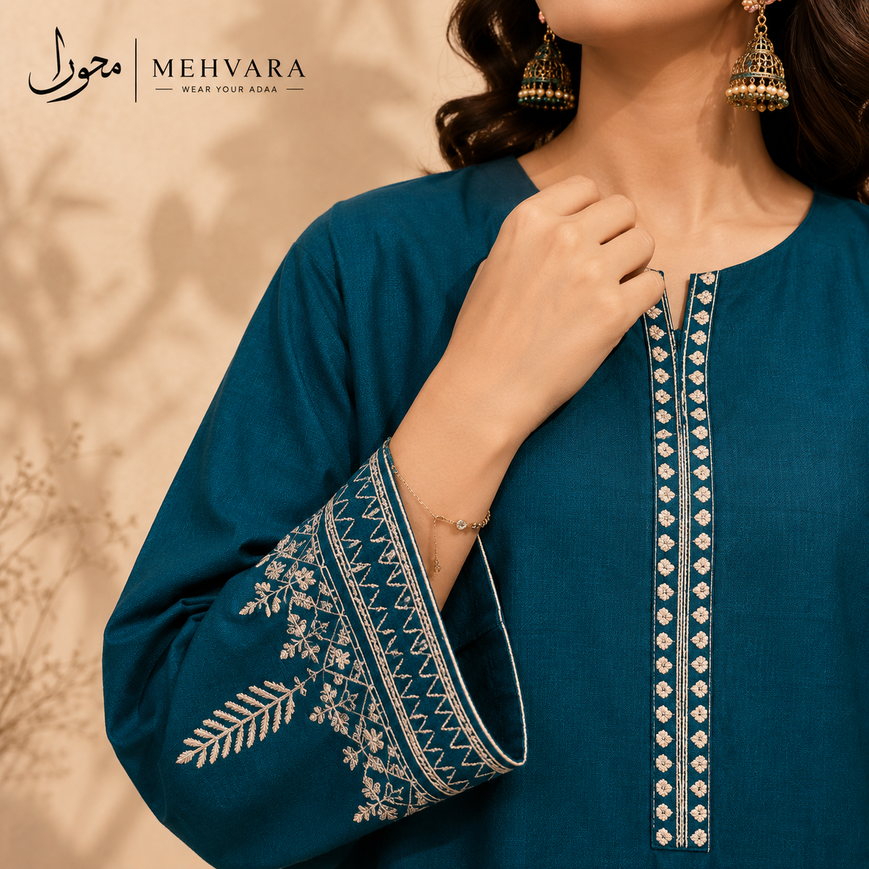 Azure Royale – 2 Piece Embroidered Unstitched Lawn Suit